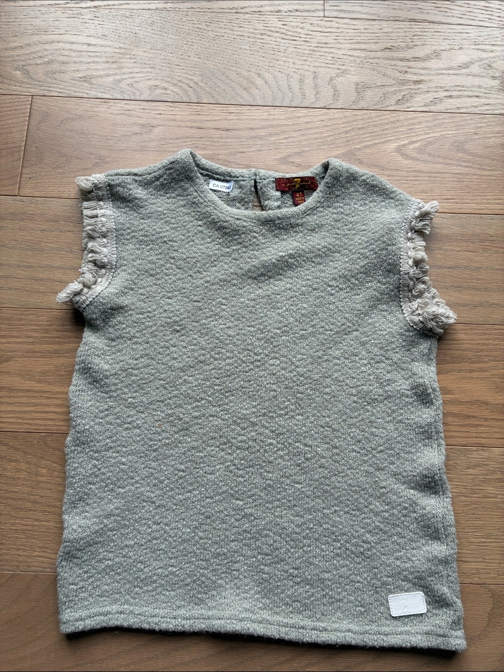 7 For All Mankind – Haut sans manches 4T – Tricot à franges
